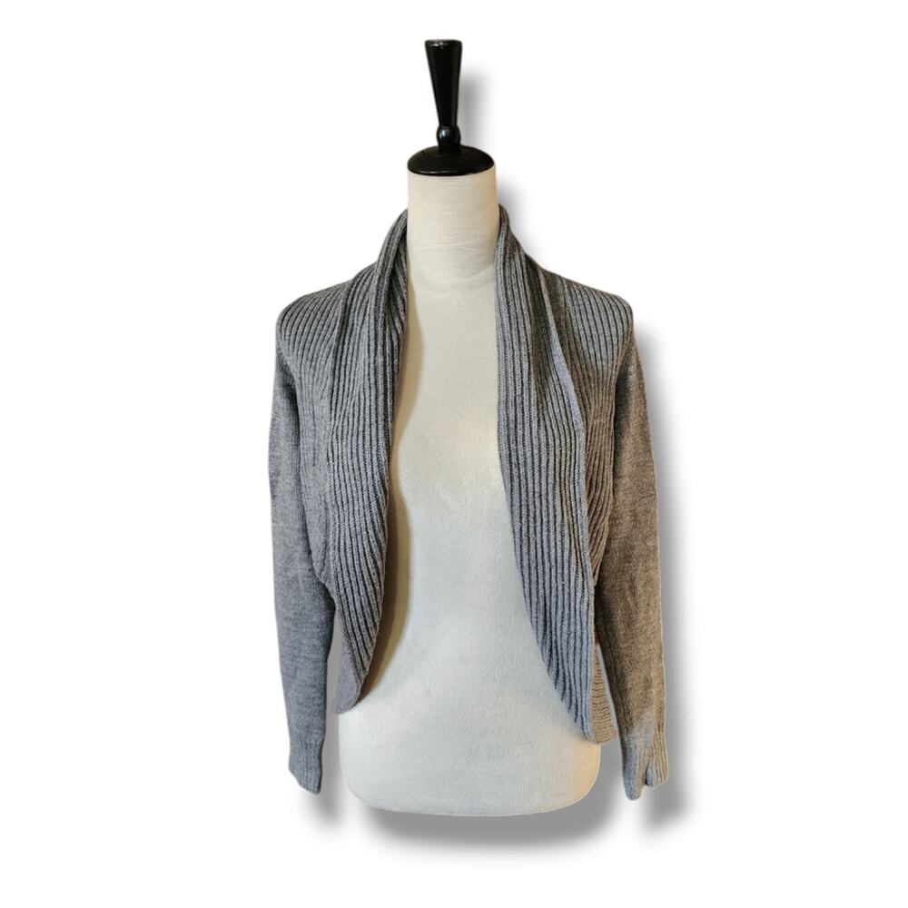 H&M Open Front Shrug Ribbed Knit Cardigan Late 2000s